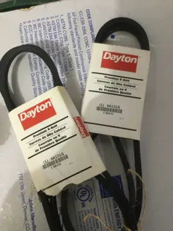6A151 DAYTON V-BELT: A70, 72 IN OUTSIDE LG, 1/2 IN TOP WD, 0.313 IN THICK