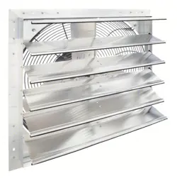 DAYTON 484X47 SHUTTER MOUNT EXHAUST FAN, 24 IN BLADE, 1/3 HP, 1075 RPM, 4479 CFM