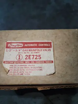 DAYTON 2E725 GAS MANIFOLD VALVE 1/2