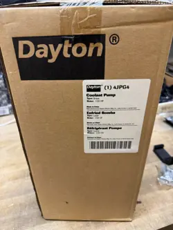 DAYTON  1/25 HP 110V BRASS COOLANT PUMP - 4JPG4, TEFC, CLASS B, 3/8 PORT