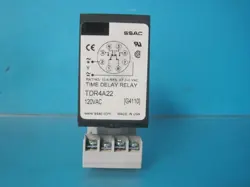 SSAC TIME DELAY RELAY TDR4A22 MODULE WITH DAYTON SOCKET 5X852N 15A 300V 10A 600V