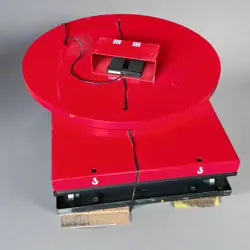 DAYTON SCISSOR LIFT TABLE, RED 60NH63A (NEW OTHER, SCRATCHED)