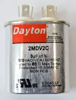 2PCS DAYTON 2MDV2C OVAL MOTOR RUN CAPACITOR 3UF 370V AC
