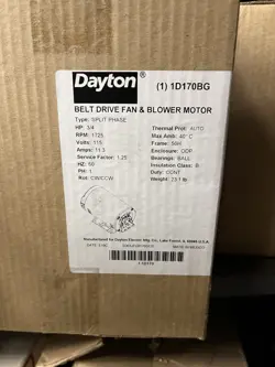 NEW DAYTON BELT DRIVE FAN AND BLOWER MOTOR 1D170BG (FREE SHIPPING)