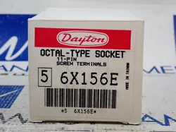 DAYTON 6X156E SOCKET RELAY BASE 11 PIN 10A 300V LOT OF 5