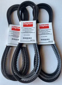 LOT OF 3 DAYTON 6L305G / BX136 DRIVE BELT