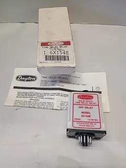 TIME DELAY RELAY DAYTON 6 X154E    1.8-180 SEC                 R-114