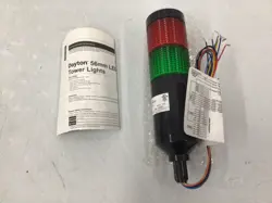 DAYTON - 26ZT21 TOWER LIGHT ASSEMBLY: 2 TIER, GREEN/RED