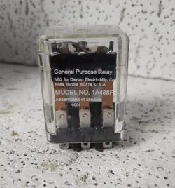 DAYTON 1A488F RELAY 11 PIN SQUARE 24VDC