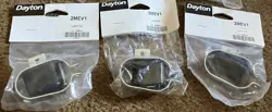 LOT OF 3 DAYTON 2MEV1 CAPACITOR MOUNTING KITS OVAL 2 & 1/8 IN W  X  1& 1/4 IN D
