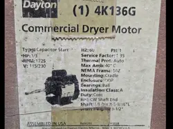 DAYTON 4K136G  1/3 HP  1725 RPM  115/230 VOLT