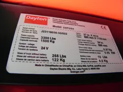 PALLET JACK ELECTRIC DAYTON 55PD64