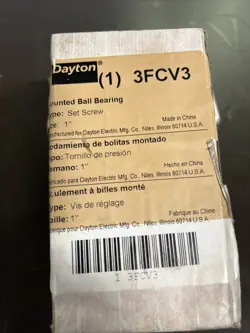 DAYTON 3FCV3 FLANGE BEARING,2-BOLT,BALL,1