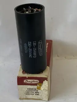 DAYTON CAPACITOR 4X657A 130-154 MFD 220-250 VAC