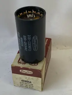 4X655A -DAYTON MOTOR STARTING CAPACITOR 108-130 MFD 220-250 VAC