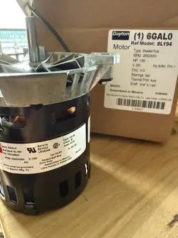 DAYTON HVAC MOTOR,1/30 6GALO MODEL # 8L194 RPM 2500/3000-NEW