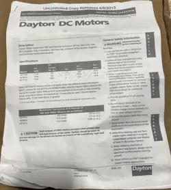 DAYTON 6Z791A