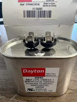 DAYTON 2GE83 20UF 370VAC CAPACITOR
