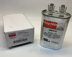 DAYTON 17.5UF 440V MOTOR RUN CAPACITOR - 17.5 MFD 440VAC OVAL (3-1/2