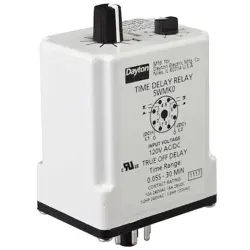 DAYTON 24EP46 TIME DLAY RLAY,240VAC,10A,DPDT,0.05 SEC.