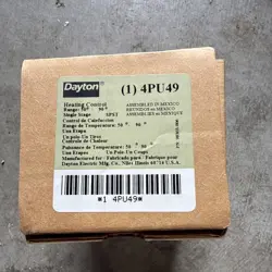 ONE DAYTON HEATING CONTROL 4PU49C SINGLE STAGE SPST NEW IN BOX