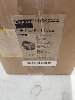 DAYTON 1 6K744A BELT DRIVE FAN AND BLOWER MOTOR 1725 RPM 115V