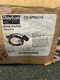 DAYTON 6PNU7A HEAVY DUTY FLOAT SWITCH