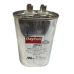 🔥🇺🇸DAYTON 2MDW3MOTOR RUN CAPACITOR, 7.5MFD, OVAL, 370VAC (QTY 1)