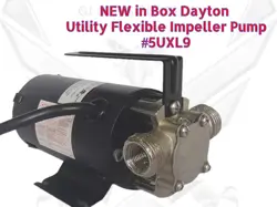 NEW DAYTON UTILITY FLEXIBLE IMPELLER PUMP 1/10 HP 115V 4000RPM #5UXL9