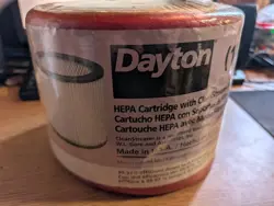 DAYTON 4TB93 CARTRIDGE FILTER REUSEABLE HEPA FILTRATION 99.97% @ 0.3 MICRON