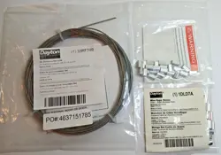 DAYTON WIRE ROPE OVAL SLEEVE 1/16 IN AND STAINLESS STEEL CABLE 3/64-1/16 IN 25FT