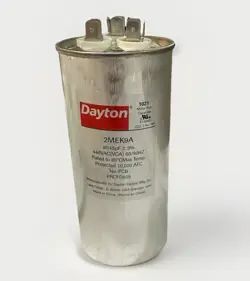 DAYTON MOTOR DUAL RUN CAPACITOR: ROUND, 440V AC, 80/5 MFD, 5 5/8 IN OVERALL HT