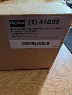 DAYTON 4TB95 VACUUM CARTRIDGE FILTER