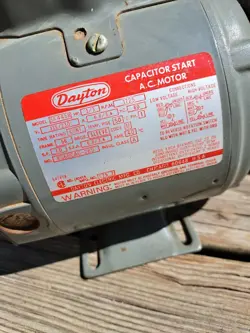 DAYTON 5K445B CAPACITOR START A.C. MOTOR - 1/3 HP, 1,725 RPM,115V