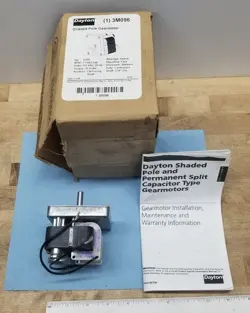 NEW / NOS DAYTON 3M096 GEAR MOTOR 120V 60HZ 0.5 AMPS 7 RPM (NOS)