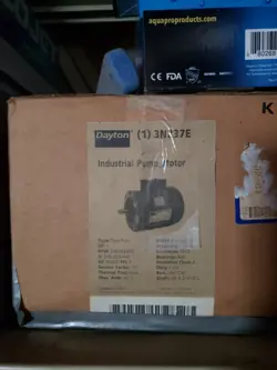 1 HP PUMP MOTOR  DAYTON 3N237E 3 PHASE MULTI VOLTAGE. 3450/2850