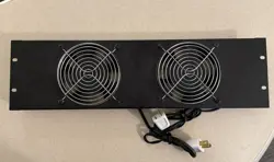 TWO DAYTON AC AXIAL FANS 105 CFM IN RACK MOUNT (3RU)