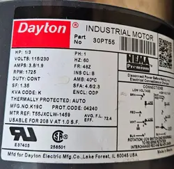1/3 HP MOTOR