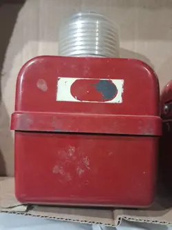 TWO/PAIR DAYTON  ACME CO EMERGENCY LIGHT? RED CASE WHITE BULB VTG