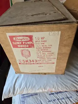 NEW NOS DAYTON 5K343 1/3 HP 1725 RPM 115 V MOTOR