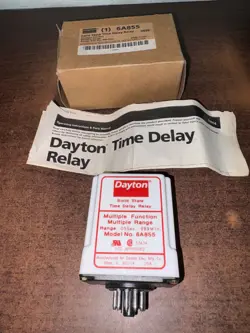 NOS DAYTON 6A855 SOLID STATE TIME DELAY RELAY. B451