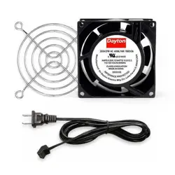 DAYTON 786EV3 SQUARE AXIAL FAN KIT, 120V AC, CAST ALUMINUM, 3 5/8 IN W