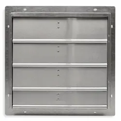 DAYTON 3HHP5 BACKDRAFT DAMPER FOR 12 IN FAN, SINGLE PANEL, 6 IN L X 17