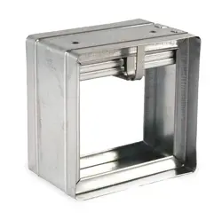 DAYTON 2TGA2 SQUARE FIRE DAMPER, 7-3/4 IN. W, 165 DEG F