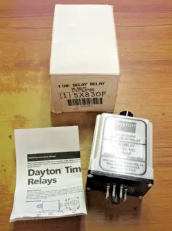 NIB. DAYTON TIME DELAY RELAY 3-300 SEC, CAT# 5X830F ...  VV-264
