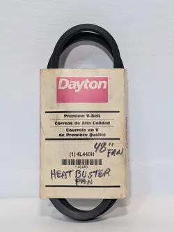 DAYTON PREMIUM V BELT 4L440H REPLACEMENT V-BELT, BLACK, PRE-OWNED, AS SHOWN