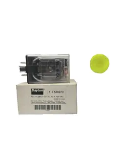 DAYTON 5X8270 DPDT OCTAL 10 AMP RELAY 120 VAC