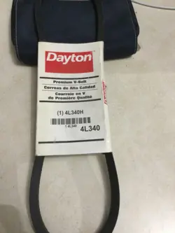 DAYTON 4L340 4L340 FHP V-BELT, 34 IN OUTSIDE LENGTH, 1/2 IN TOP WIDTH, 5/16