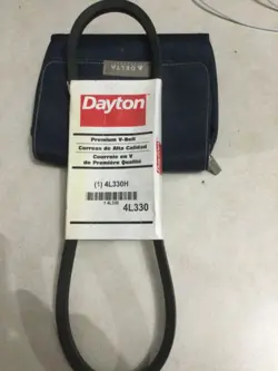 DAYTON 4L330 4L330 FHP V-BELT, 33 IN OUTSIDE LENGTH, 1/2 IN TOP WIDTH, 5/16