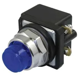 DAYTON 30G401 PILOT LIGHT, LED, 120VAC/DC, 30MM, CHROME, BL
